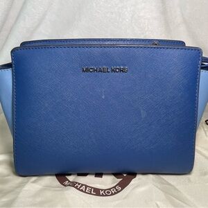 Michael Kors Two-Tone Blue Crossbody Bag